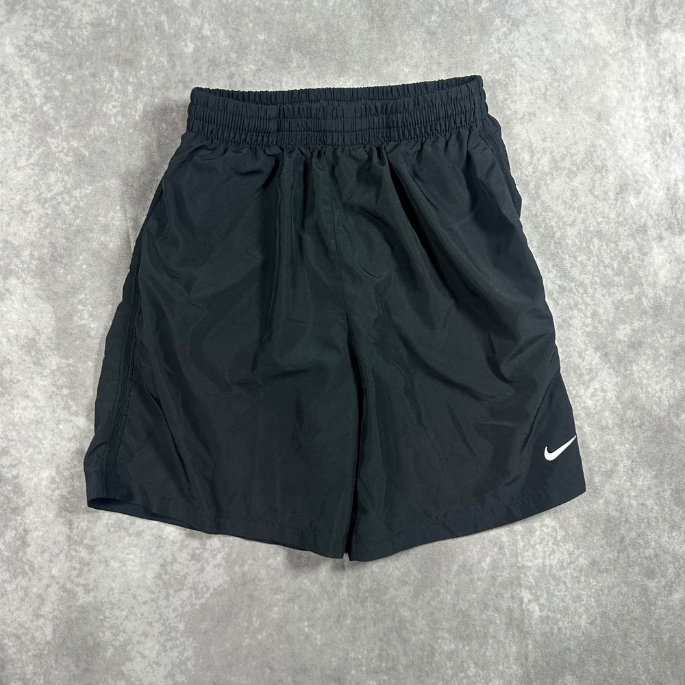 Nike Girls Dri-FIT Black Athletic Shorts Kids Large L Elastic Waist Running Gym
